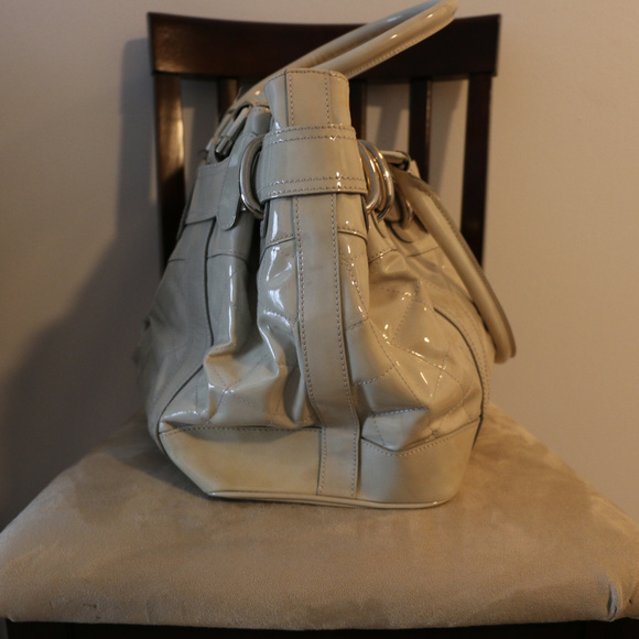 Quilted Beaton Patent Leather Satchel - Picture 5 of 8